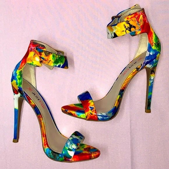 ‼️👠‼️BOGO 50% OFF Pretty multi colored high heels - Picture 1 of 15